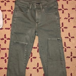 Women’s American Eagle Army Green Hi Rise Jegging
